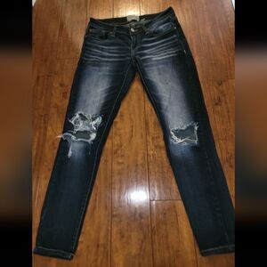 BKE Dark Blue Ankle Skinny Jeans